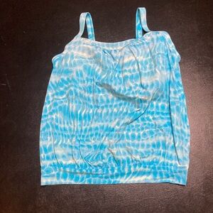 Lands' End Blue Tie-Dye Swim Coverup
